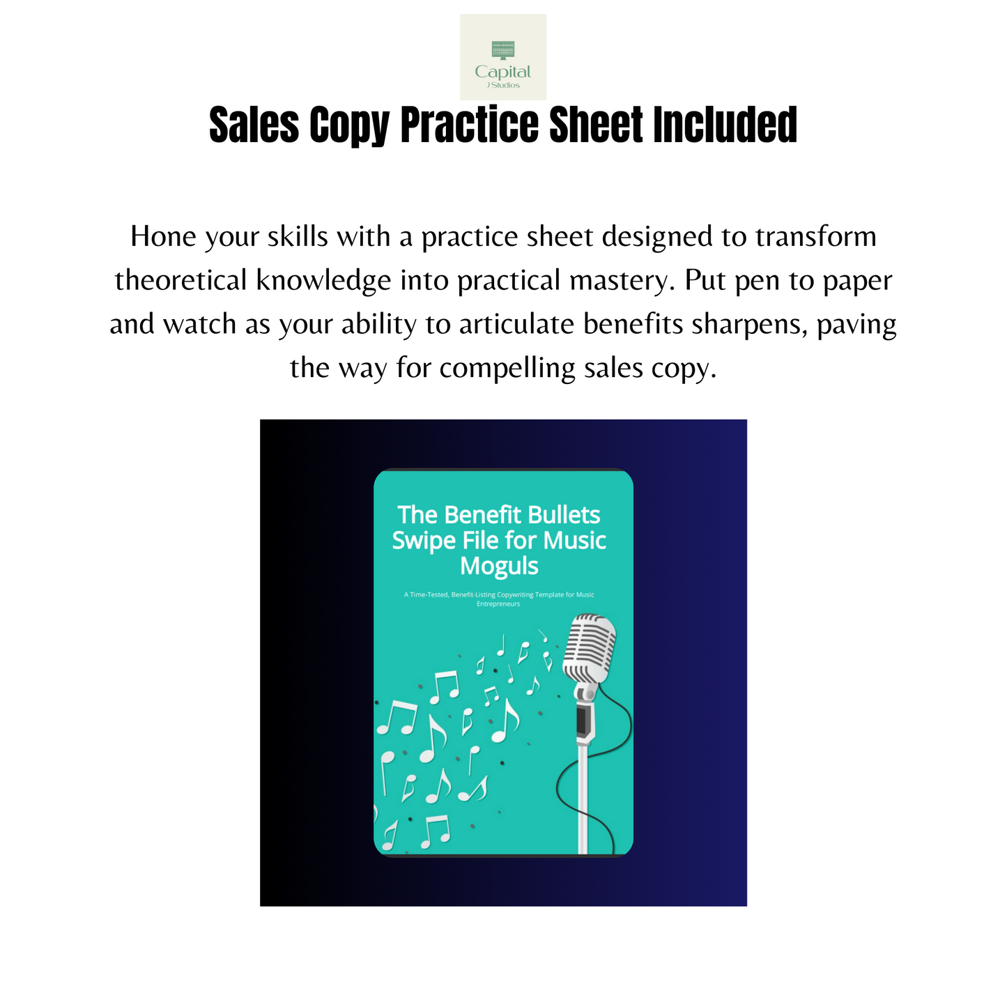 The Benefit Bullets Swipe File for Music Moguls by CAPITAL J STUDIOS
