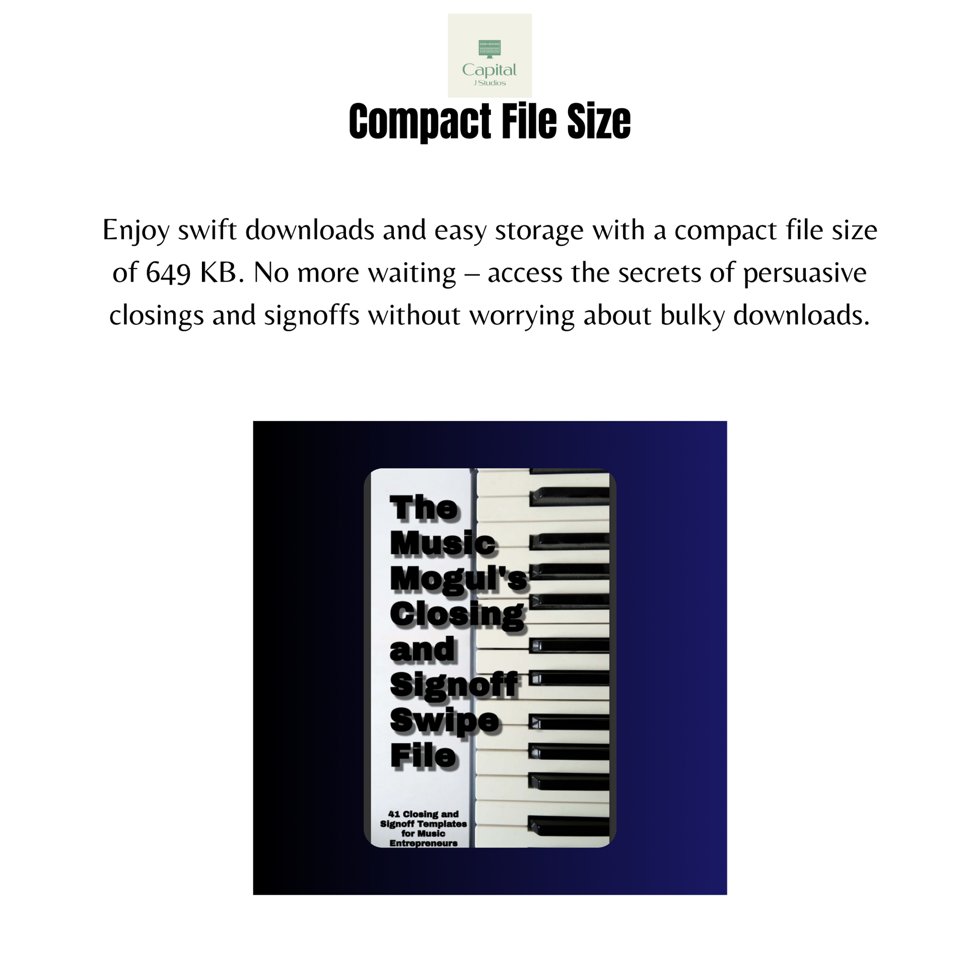The Music Mogul's Closing and Signoff Swipe File by CAPITAL J STUDIOS
